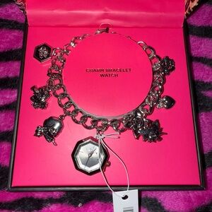 Silver Ed Hardy Charm Bracelet Watch